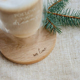 Untersetzer „Me Time“ – Eichenholz