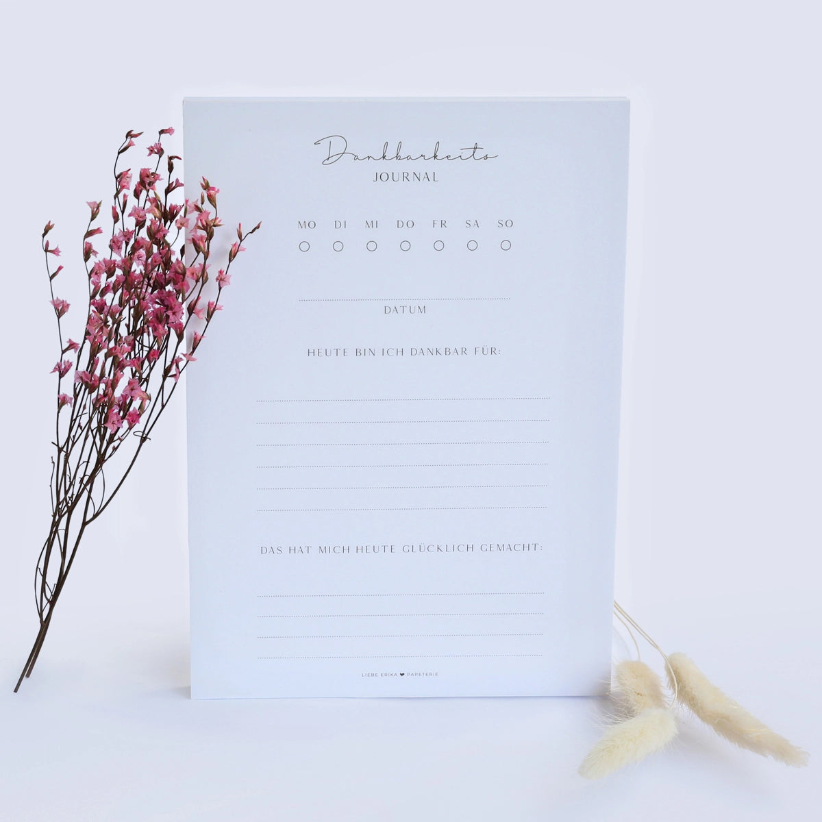 Dankbarkeitsjournal – Dein 5-Minuten-Block für Dankbarkeit & Selbstliebe