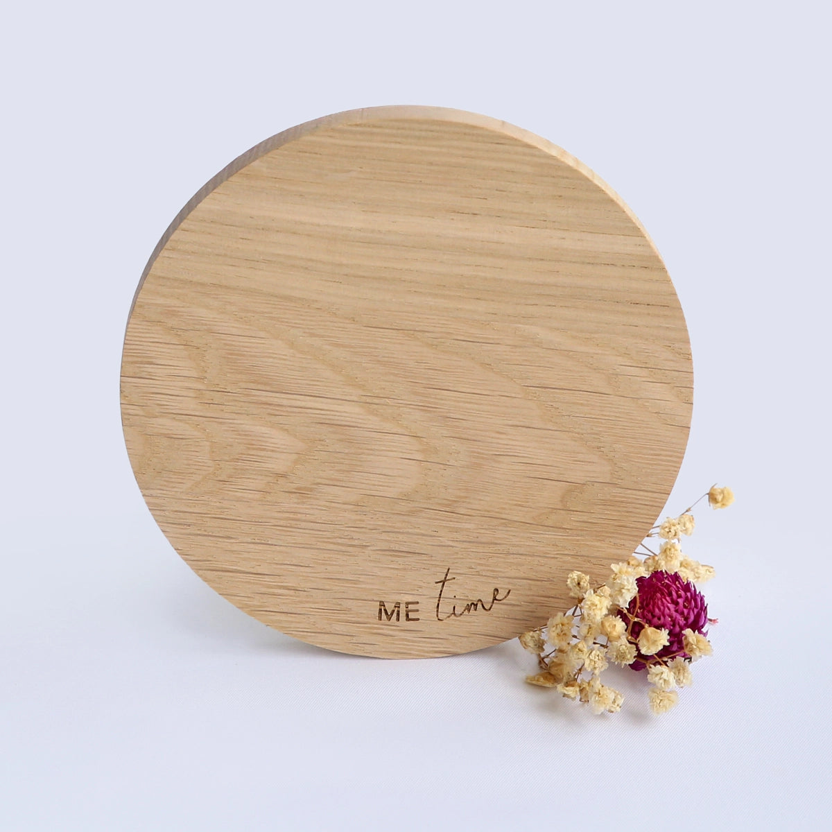 Untersetzer „Me Time“ – Eichenholz